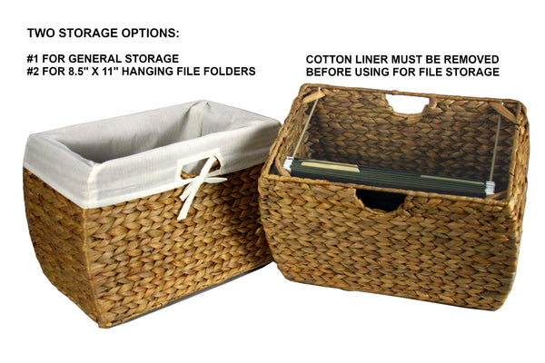 Seagrass Two Drawer File Cabinet